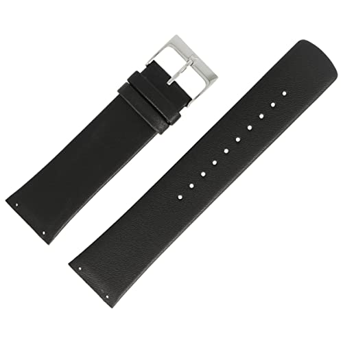 Bracelet de montre 22 mm Skagen SKW6104 cuir noir de rechange avec vis