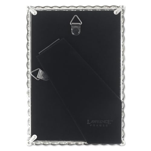 Lawrence Frames 710046 Silver Metal Rope Picture Frame, 4 by 6-Inch
