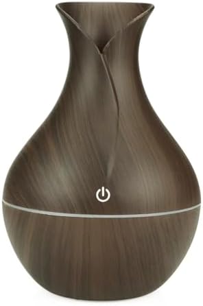 Umidificador Ultrassônico Difusor de Aroma - Design Madeira com L...