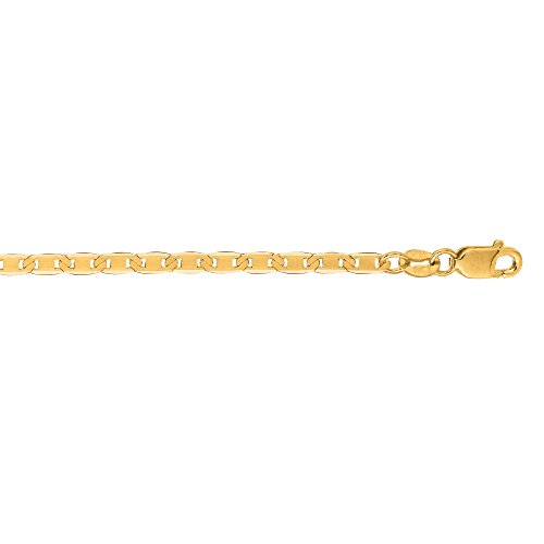Ritastephens 10k Yellow Gold Mariner Link Foot Chain Anklet, Bracelet, or Chain Necklace (2.3mm)2