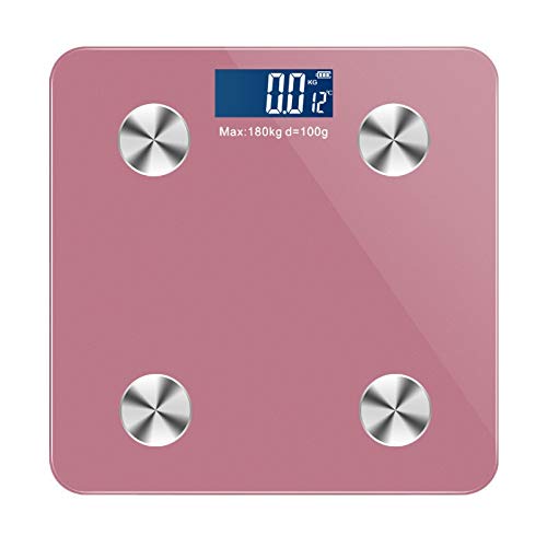Digital Scale Floor Scale Smart Bluetooth-Scales Body Weight Bathroom Scale Electronic LED Digital Body Weight Body Fat Water Muscle Mass BMI (Color : Pink)-picture-10