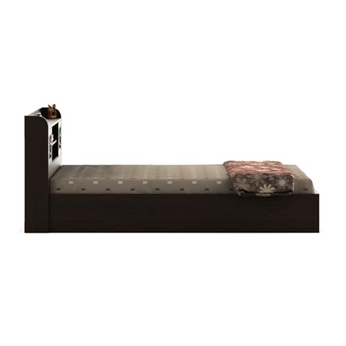 Image of Spacewood Mayflower Bed | King (78 X 72) Engineered Wood Bed with 3 /4th Lifton Storage | 3 Year Warranty | Modern Design | Vermount