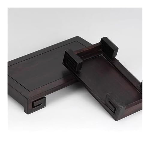 Expositor de pergamino rectangular M con pedestal sándalo morado para jarrón y té 4
