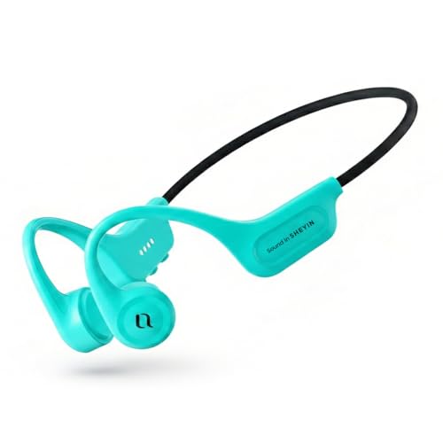 Image of SHEYIN X5 Bone Conduction Headphones, Open-Ear Bluetooth 6.0 Wireless Earphones with 32GB MP3 Storage, IPX8 Waterproof, 8-10H Playtime, Magnetic Fast Charging, for Running & Swimming (Green 32GB)