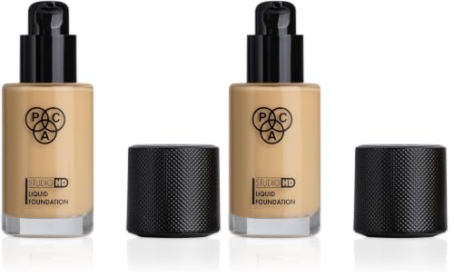 Image of PAC Studio HD Liquid Foundation (1.4) | Lightweight Dewy Satin Finish | Medium to Buildable Coverage | Natural Second Skin like Finish | Suitable for all Skin Types - 28ml (Pack of 2)