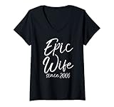 Photo Gallery donna matching 14th anniversary couples gifts epic wife since 2006 maglietta con collo a v Photo Gallery donna matching 14th anniversary couples gifts epic wife since 2006 maglietta con collo a v