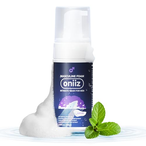 ONIIZ Masculine Foam Perfume | 3-Barrier Intimate Protection | Gentle Intimate Wash for Men | Natural Ingredients | pH Balance | Sweet & Alluring Aroma | Prevents Odor & Itching 3.38 fl. oz