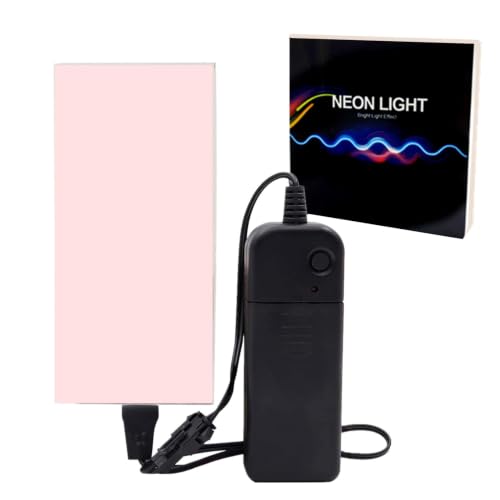 Image of Flexible Led Panel,Electroluminescent Panel Sheet EL Tape Cuttable Soft for Mask Eye Cosplay Party Decor DIY-Continuous /Slow Flash /Fast Strobe 12x5cm White