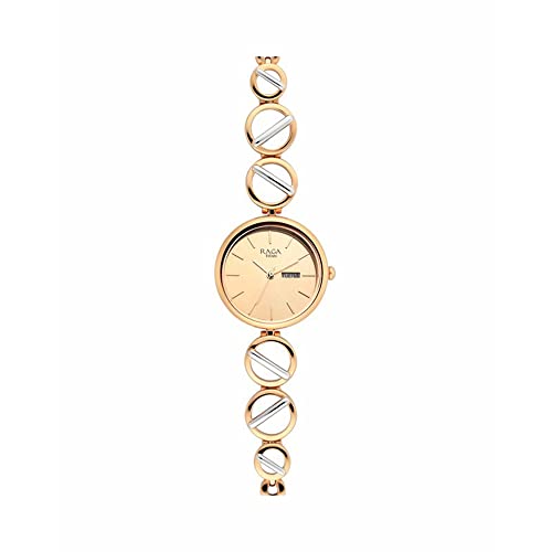 Titan Raga Viva Rose Gold Dial Women Watch With Metal Strap-NS2644KM02