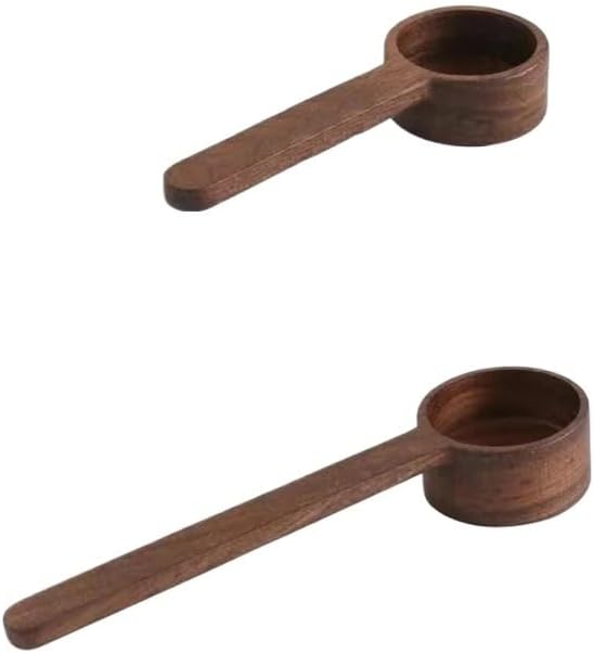 木製計量スプーンセットキッチン計量スプーン紅茶コーヒースクープ砂糖スパイスメジャースプーン家庭用調理用測定ツール(2pcs)