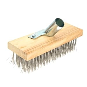 Toyvian Edelstahldraht Bodenbürste mit Metallborsten