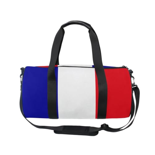 Bolsa de lona unisex con la bandera de Guayana Francesa para viajes cortos 2