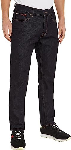 Tommy Jeans Herren Jeans Hose Stretch, Schwarz (Rinse), 33W/34L