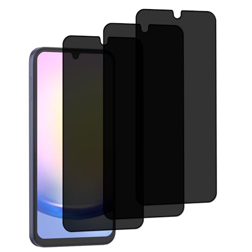 HKKAIS 3Pack Privacy Screen Protector For Samsung Galaxy A25 5G Anti Spy Private Tempered Glass Film