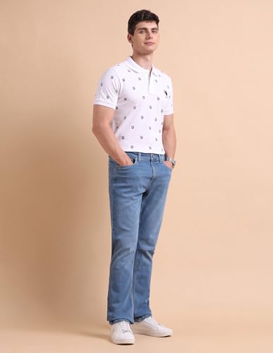 Image of U.S. Polo ASSN. Denim Jeans for Men - Slim Straight Fit, Mens Jeans for Office & Regular Wear