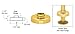 C.R. LAURENCE HR20XCPB CRL Polished Brass Canopy for 2" Tubing