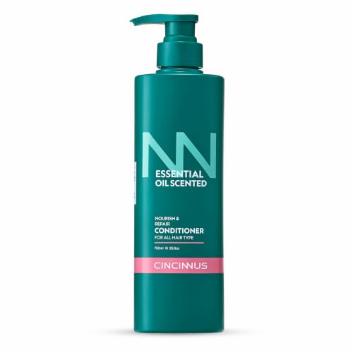 Image of Cincinnus Nourish & Repair Conditioner | Argan Oil, Tea Tree, Rosemary & Olive Oil | Strengthens & Softens Hair | Sulphate Free Anti Frizz Care for Dry Frizzy Hair (750ml)