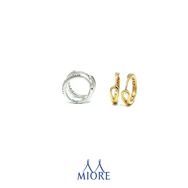 Miore Orecchini Donna Cerchio Diamanti taglio Brillante ct 0.6