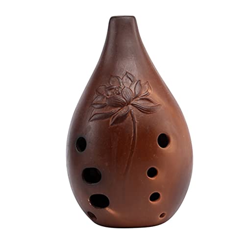 Toddmomy Ancient Chinese Flute Ceramic Ocarina 10 Holes for Traditional Music Lovers Random Style