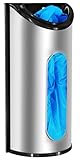 CKE Grocery Bag Holder for Plastic Bags, Plastic Bag Holder Dispenser Wall Mount, Trash Bag Holder, Plastic Bag Organizer for Pantry, Garbage Bag Holder - Silver (Shiny)