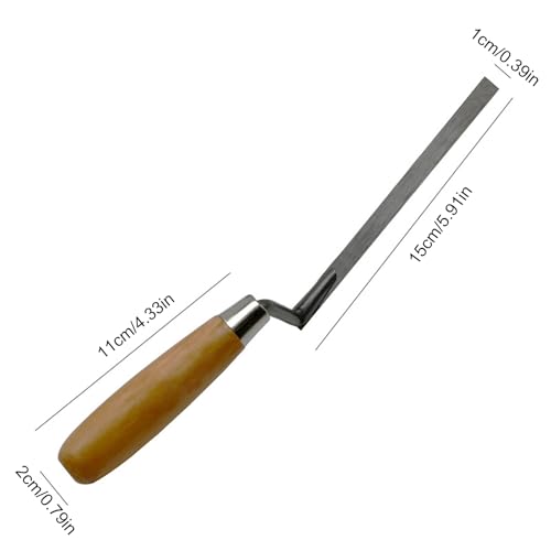 ohohulo 2Pcs Pointing Trowel Brick Jointer Bricklaying Tool for Pointing Mortar Cement Trowel Pointing Tool Finger Trowel Tuck - Image 9