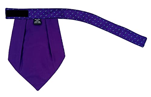 Image of formal cravat set for men with pocket square Men's Cravat Necktie, Self Design Microfiber Dark Multi color Free Size