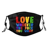 Love Whoever The Fuck You Want Face Mask Reusable Adjustable Balaclava Dust Washable For Adult6