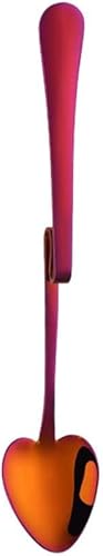 REBABA Cucharas de café en forma de corazón de acero inoxidable con mango curvado, cucharas de revolver para café expreso, postre, helado, té, miel