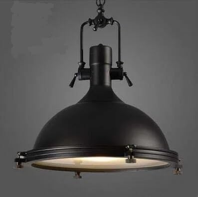 Lampe suspendue rétro métal noir luminaire intérieur industriel Warm Light
