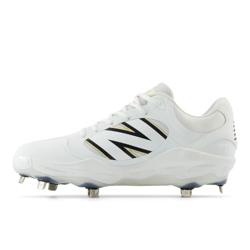 New Balance Men's Fresh Foam X 3000 V7 Baseball Shoe, White/Black, 10.5 M by New Balance - Used condition - US$83.59