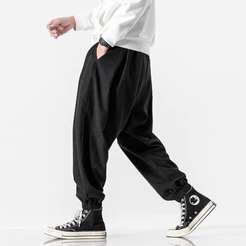 Korean Men Casual Pants Sweatpants Trousers Male Oversize Wide-Leg Harem Pants Woman Streetwear3