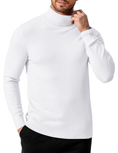 Pull à col roulé chaud pour homme pour éviter le froid avec élégance M