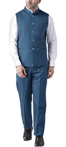 Image of hangup Men's Synthetic Notch Lapel Suit (2BasketTR RoyalBlue 42 Royal Blue