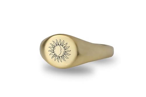 Chevalière Soleil 14k cadeau unique bijou chic rond