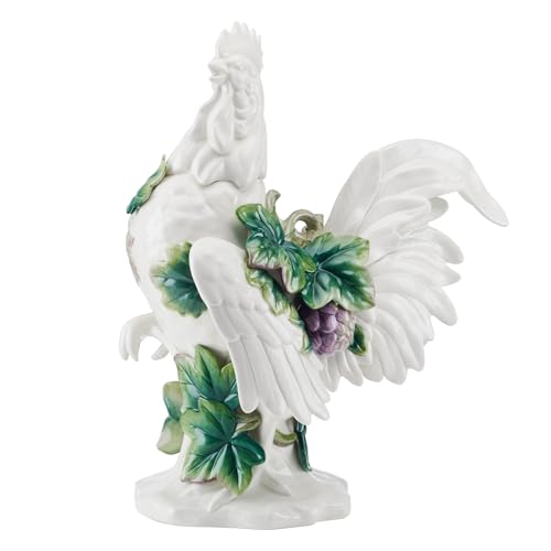 Fitz-and-Floyd-Ceramic-Rooster-Figurine-Sicily-Green-19-Inch Fitz and Floyd Ceramic Rooster Figurine Sicily Green 19 Inch