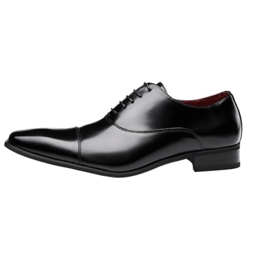 Mens Formal Shoes Dress Oxford Italian Leather Round Toe Evening Classic Lace Up Low Top Tuxedo2