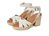 TOMS Women's Majorca Strappy Heeled Sandal, Light Sand, 8
