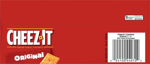 Cheez-It Cheese Crackers, Baked Snack Crackers, Lunch Snacks, Original, 21oz Box (1 Box) (Pack of 2)