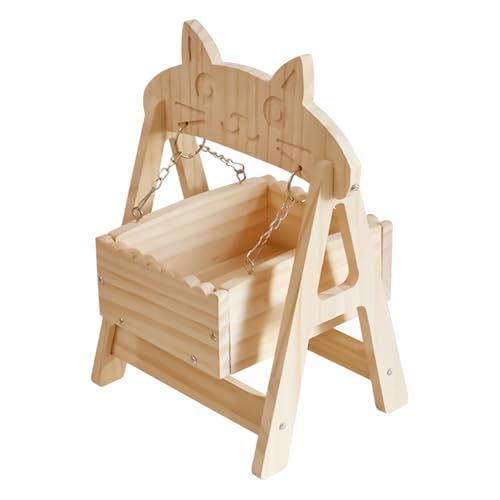 Hamster Hamster – Escondites de animales pequeños | Seguro para masticar con función de juego colgante, hamaca de descanso con actividad divertida, cómodo accesorio de jaula para animales pequeños