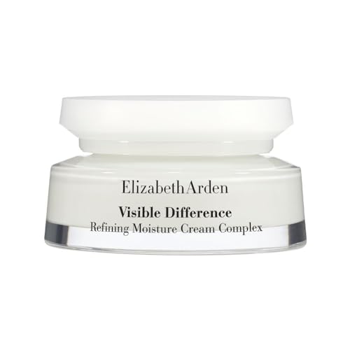 Elizabeth Arden Visible Difference, Crema Hidratante Facial de Día, con Escualano, Suaviza, Alisa y Mejora el Tono de Piel, Reduce las Líneas de Expresión, Apta como Base de Maquillaje 75 ml