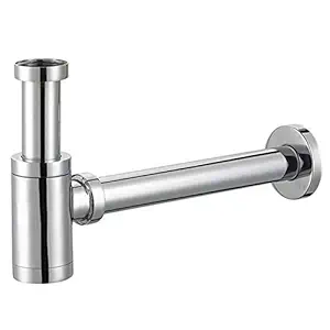 Premium Stainless Steel Bottle Trap Set with Waste Pipe/Outlet Pipe for Bathroom Basin Kitchen Sink Wash Basin (Chrome Plated)