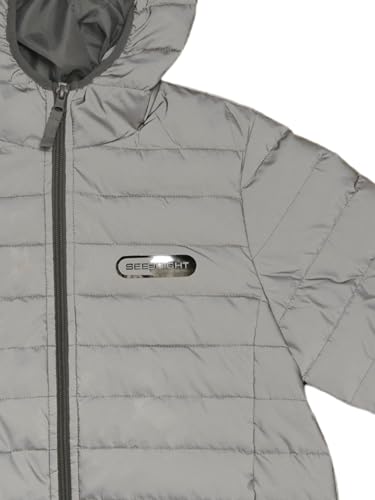 SeeBright Reflective Childrens Jacket Coats (DE/NL/SE/PL, Alter, 7 Jahre, 8 Jahre, Regular, Silber)