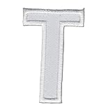 Patch Ecusson Thermocollant Lettre Blanche 3 x 5 cm Lettre T