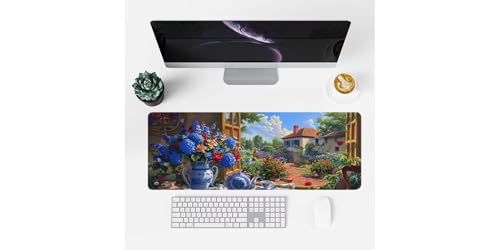 Mouse pad à bords cousus fleurs, l'idée cadeau idéale pour le bureau - 2