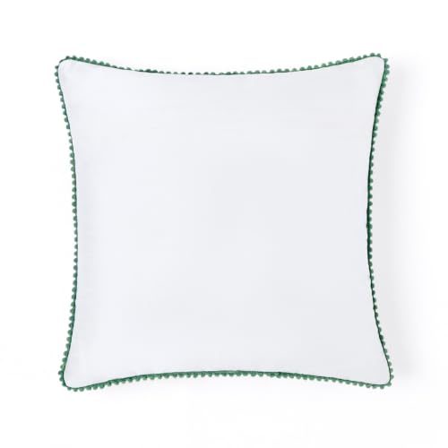 Image of haus & kinder Cushion Cover 16 x 16 Inch | Embroidered Decorative Cushion Cover for Sofa, Bed & Home Decor | Canopy Gold Mustard | Pack of 1