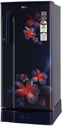 Image of LG 188 Litres Direct Cool Single Door Refrigerator (GL-D191KBPX.ABPZEBN, Blue Plumeria)