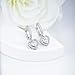 Sterling Silver Heart Earrings for Women - Classic Love Heart-Shaped Hoop Earrings with Dangle Hypoallergenic Cubic Zirconia Lightweight Fashion Gifts for Mom Wife