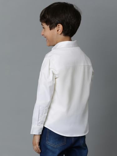 Image of Tales & Stories Boy's Solid Cotton Regular Fit Shirt-C100802