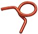Hose Clamp, Dia 0.500x0.092, Red, PK100