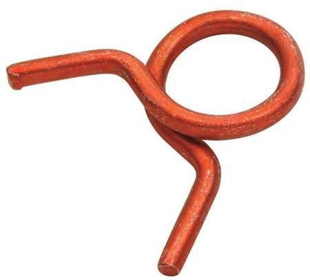 Hose Clamp, Dia 0.312x0.062, Red, PK100